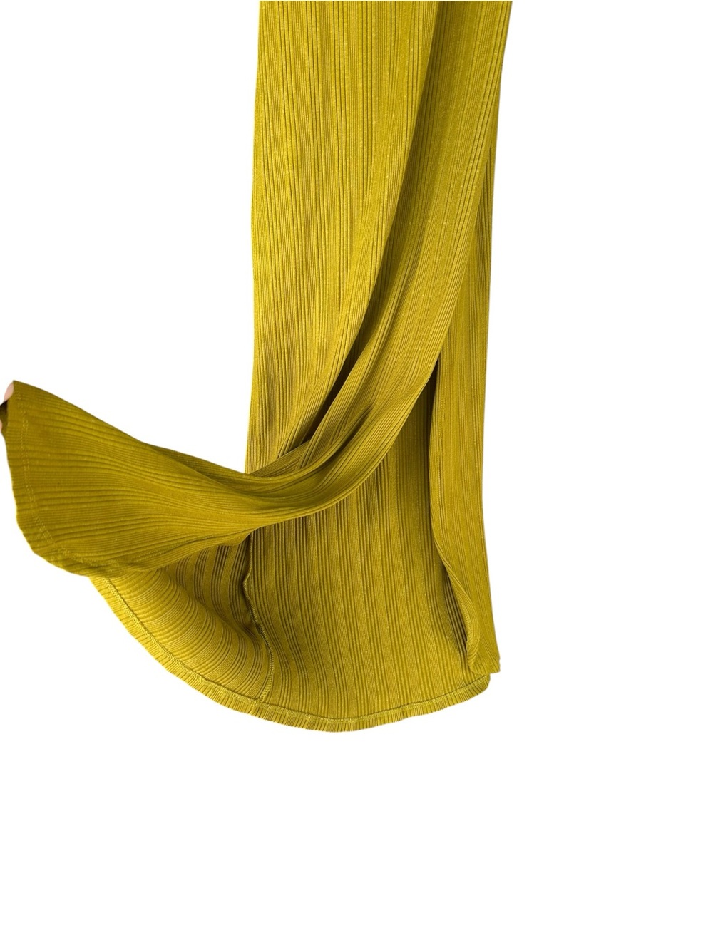 Vitamin A West Organic Rib Midi Dress Size Small Chartreuse - Picture 3 of 5